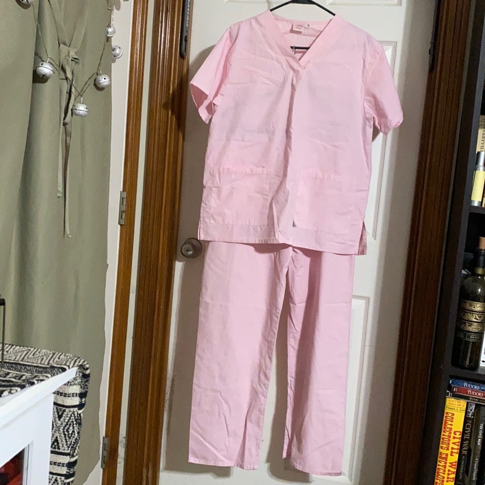 Size small (fits more like a medium) scrubs set